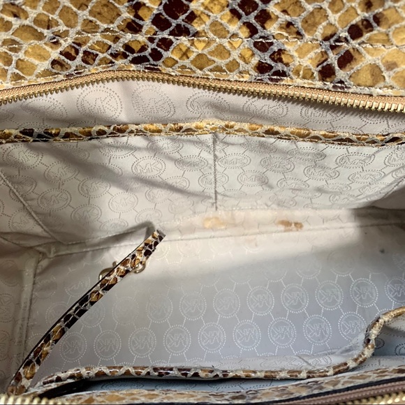 Michael Kors Selma Python Satchel - Picture 9 of 16